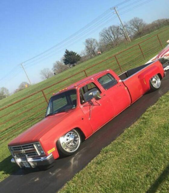 1986 Red Chevrolet C/K Pickup 3500 Crew Cab Pickup