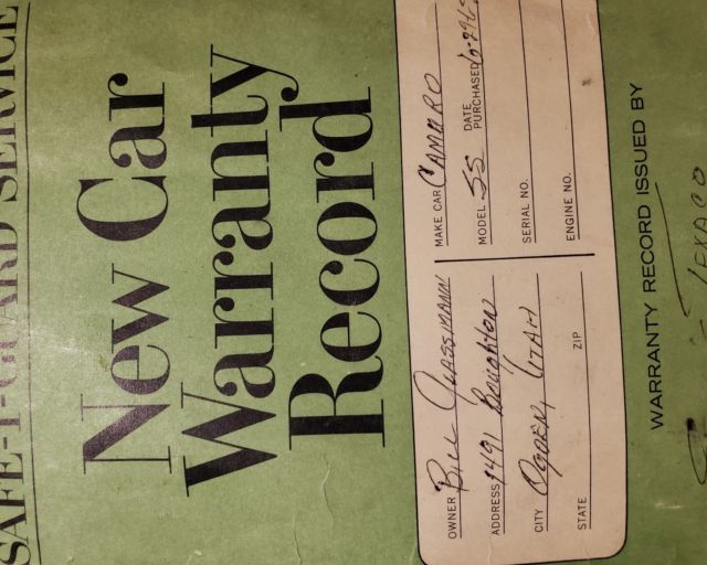 1968 Black Chevrolet Camaro