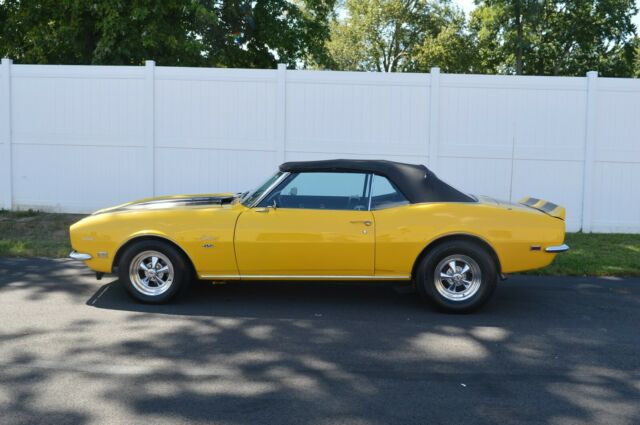 1968 Yellow Chevrolet Camaro Convertible