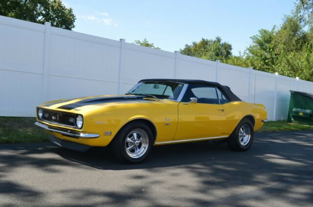 1968 Yellow Chevrolet Camaro Convertible
