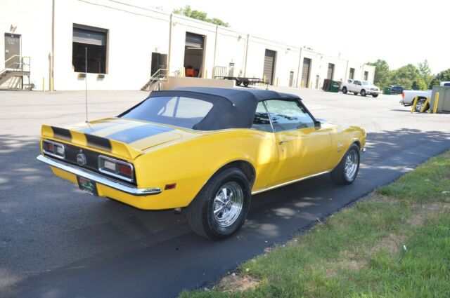 1968 Yellow Chevrolet Camaro Convertible
