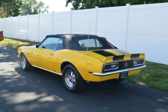 1968 Yellow Chevrolet Camaro Convertible