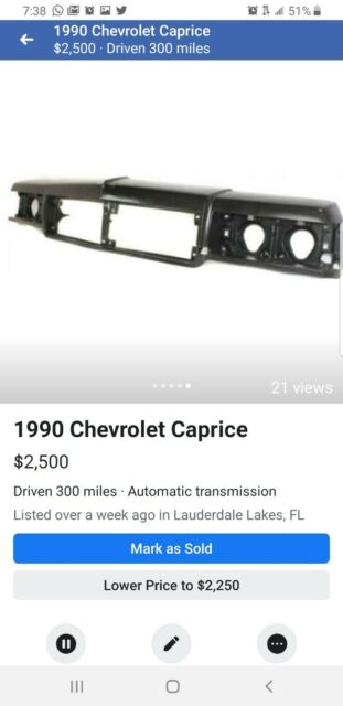 1990 Black Chevrolet Caprice Sedan