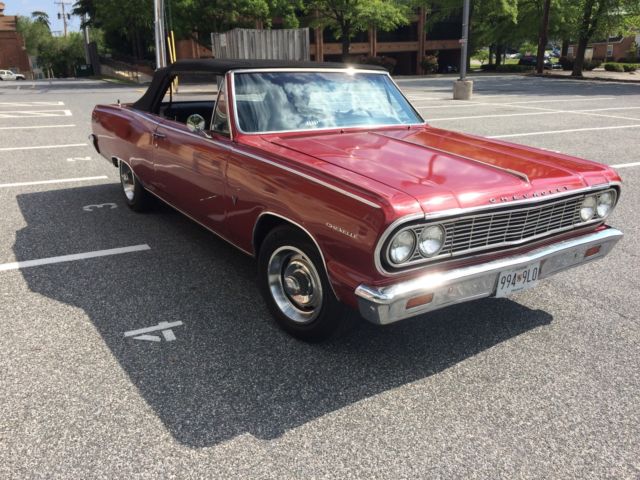 1964 red Chevrolet Chevelle convertible