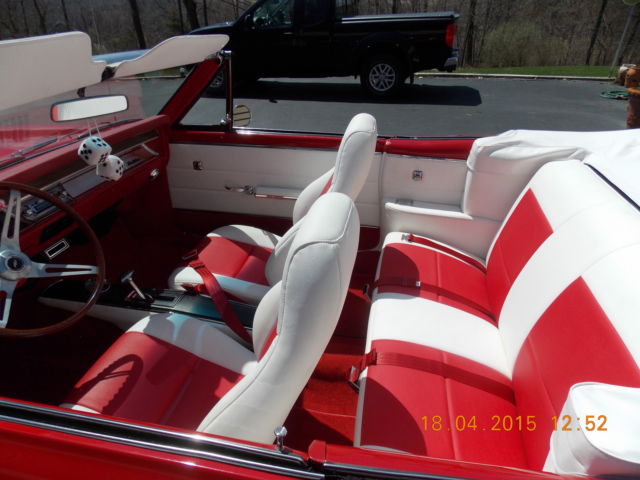 1967 Red with White Top Chevrolet Malibu Convertible