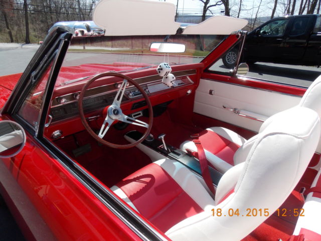 1967 Red with White Top Chevrolet Malibu Convertible