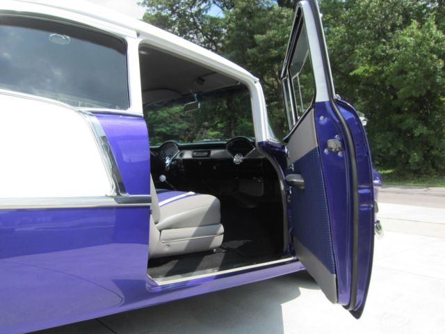 1955 Purple / White Chevrolet Bel Air/150/210 Sedan