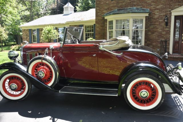 1932 Burgundy Chevrolet Chevy Confederate 2 door Coupe
