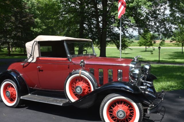 1932 Burgundy Chevrolet Chevy Confederate 2 door Coupe