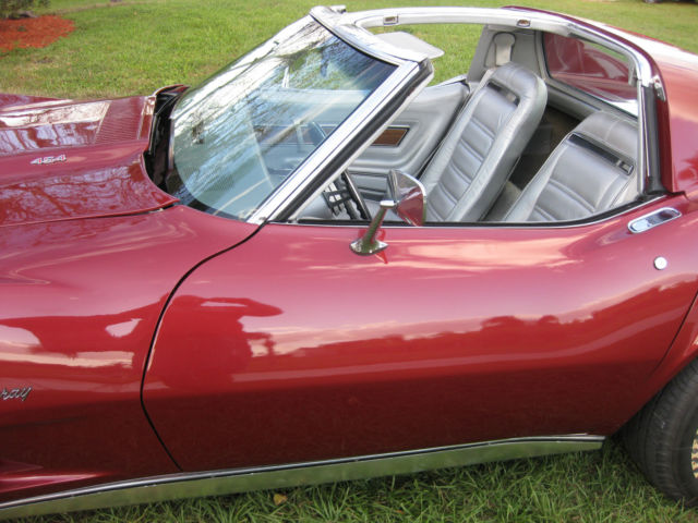 1974 Maroon Chevrolet Corvette T Top