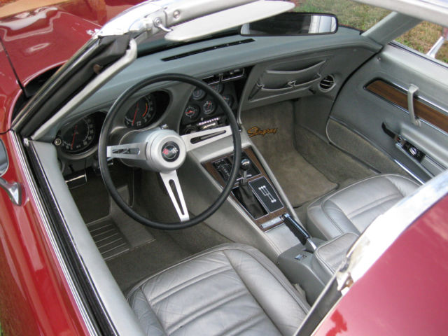 1974 Maroon Chevrolet Corvette T Top