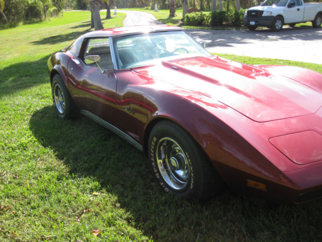 1974 Maroon Chevrolet Corvette T Top