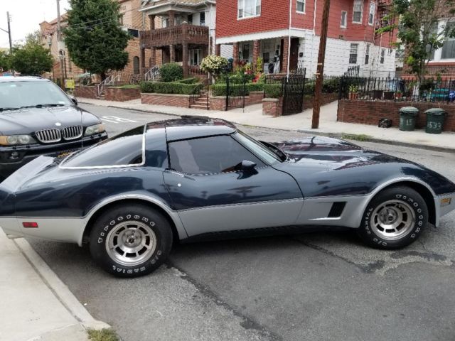 1981 Navy Blue (Two Tone) Chevrolet Corvette Coupe Base