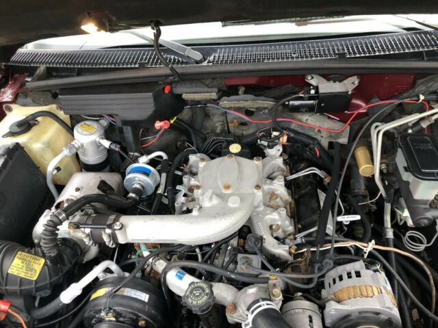 1993 Burgundy Chevrolet Silverado 3500 Extended Cab Pickup