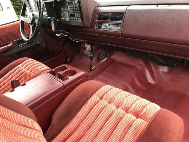 1993 Burgundy Chevrolet Silverado 3500 Extended Cab Pickup