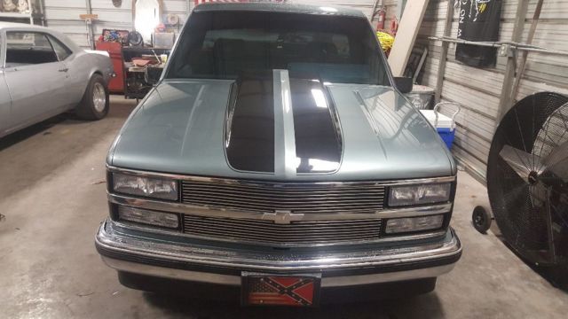 1991 Blue Green With Black stripes Chevrolet Silverado 1500 Standard Cab Pickup