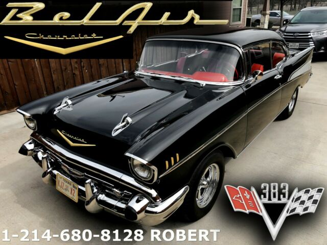 1957 Black Chevrolet Bel Air/150/210 Coupe