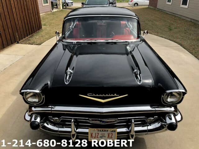 1957 Black Chevrolet Bel Air/150/210 Coupe
