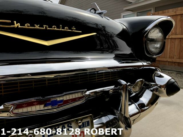 1957 Black Chevrolet Bel Air/150/210 Coupe