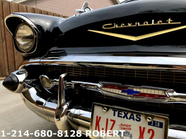 1957 Black Chevrolet Bel Air/150/210 Coupe