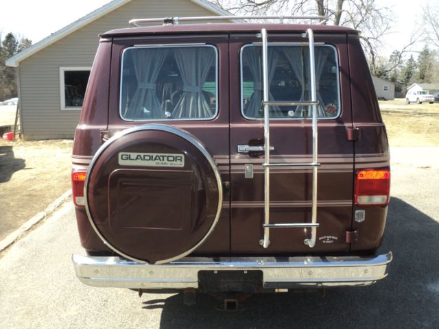 1990 Burgundy Chevrolet G20 Van Standard Passenger Van