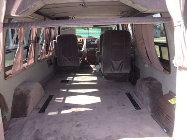 1990 Burgundy Chevrolet G20 Van Standard Passenger Van