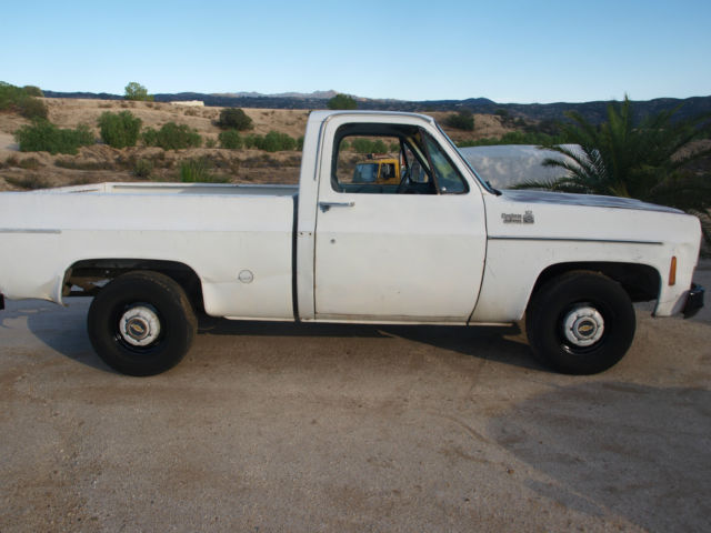 1977 white Chevrolet C-10 pickup