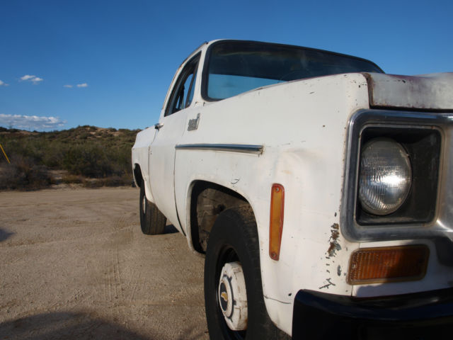 1977 white Chevrolet C-10 pickup
