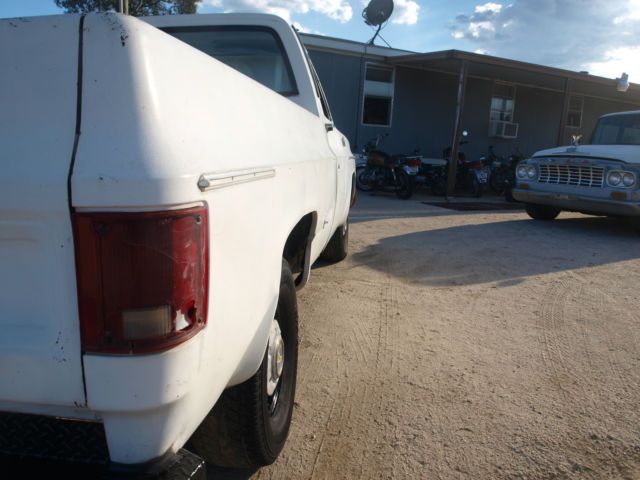 1977 white Chevrolet C-10 pickup