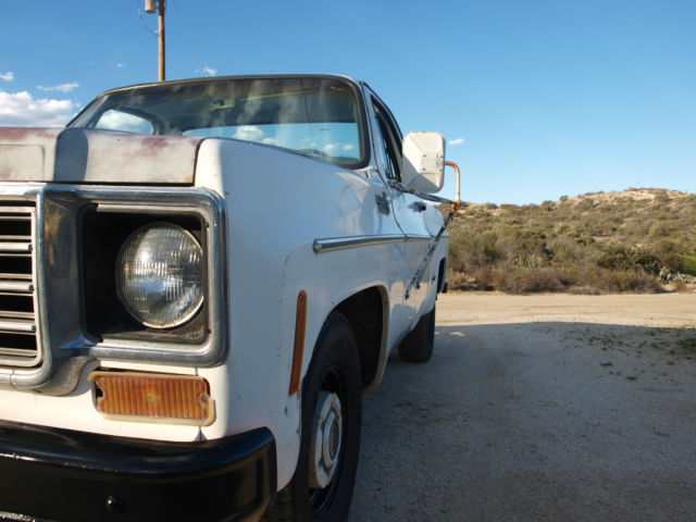 1977 white Chevrolet C-10 pickup