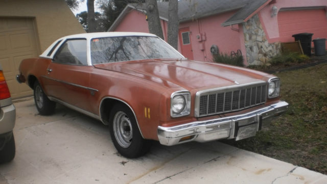 1975 Orange Chevrolet Malibu Coupe