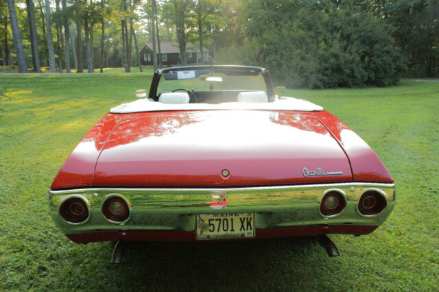 1967 Red with White Top Chevrolet Malibu Convertible