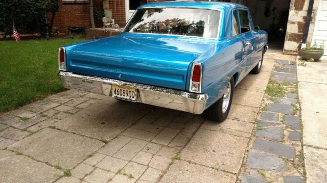 1966 Blue Chevrolet Nova Coupe