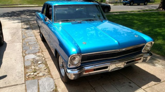 1966 Blue Chevrolet Nova Coupe