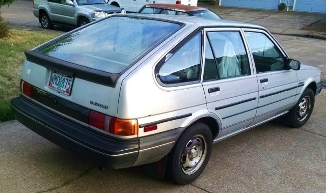 1986 Silver Chevrolet Nova Hatchback