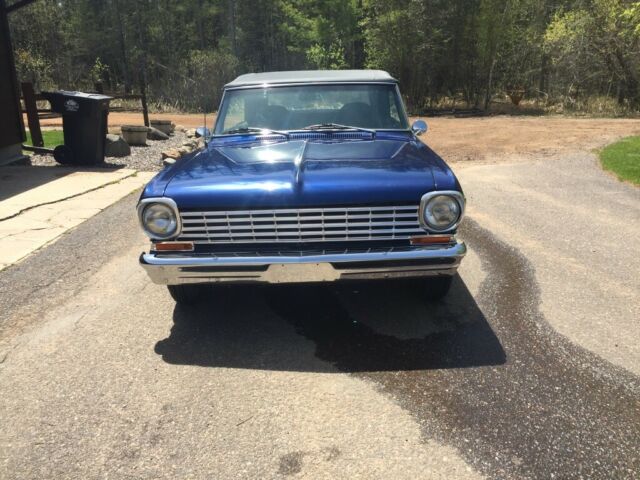 1963 Blue Chevrolet Nova Convertible