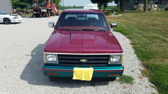 1984 Burgundy Chevrolet S-10 Extended Cab Pickup
