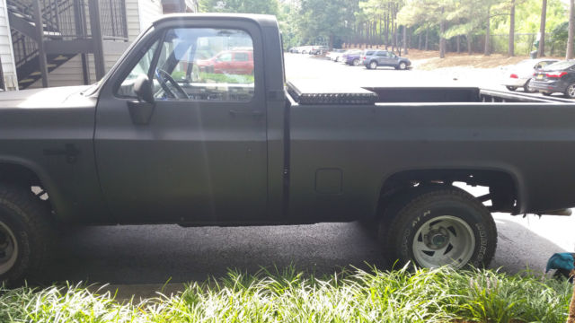 1984 flat black Chevrolet C/K Pickup 1500 Pickup Truck