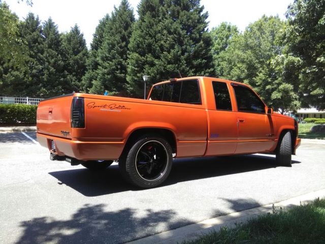 1992 Orange Chevrolet Silverado 1500 Extended Cab Pickup