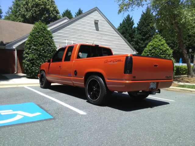 1992 Orange Chevrolet Silverado 1500 Extended Cab Pickup