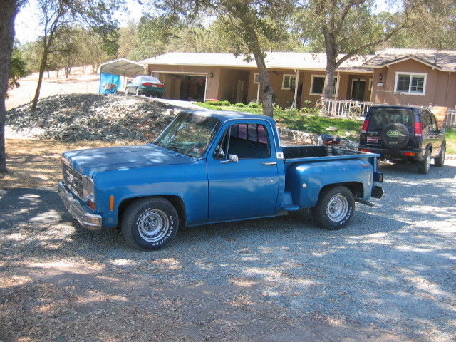 1978 blue Chevrolet C-10 step side