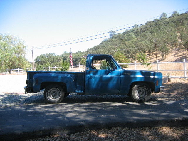 1978 blue Chevrolet C-10 step side
