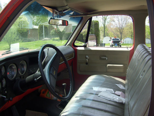 1974 Red Chevrolet Suburban Wagon
