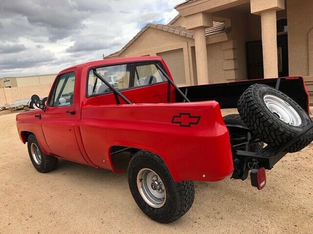 1978 red with black trim Chevrolet C-10 short bed