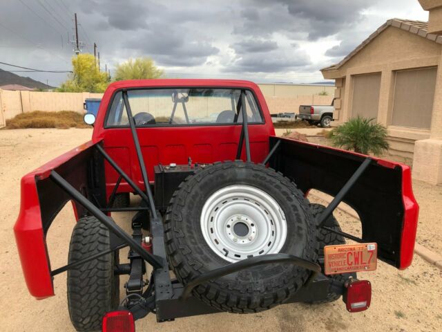 1978 red with black trim Chevrolet C-10 short bed