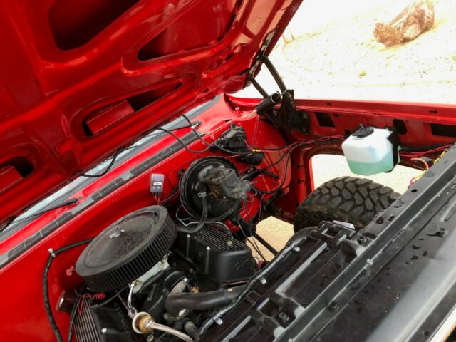 1978 red with black trim Chevrolet C-10 short bed