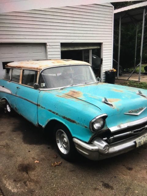 1957 Blue Chevrolet Bel Air/150/210