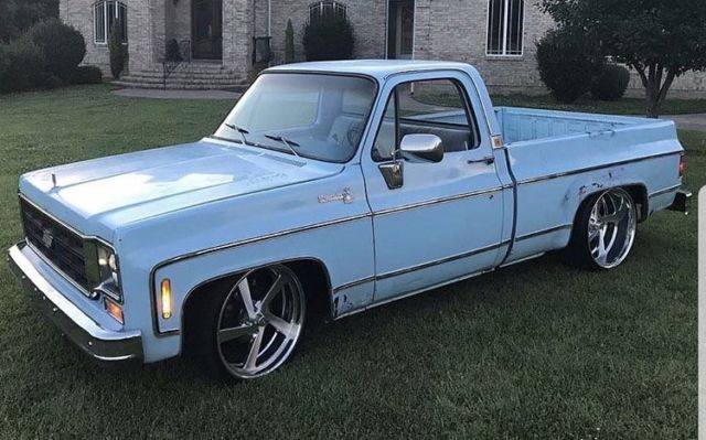 1978 baby blue Chevrolet C-10 short bed