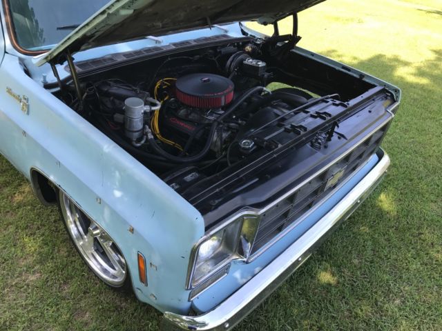 1978 baby blue Chevrolet C-10 short bed