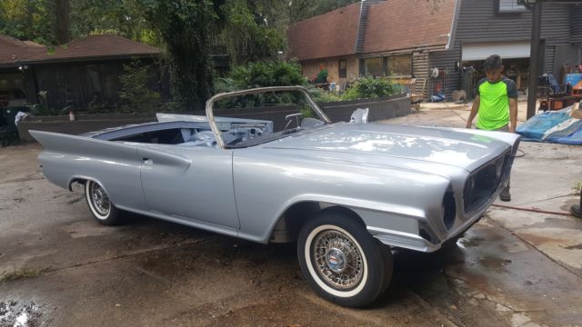 1961 Imperial Silver Chrysler 300 Series Convertible